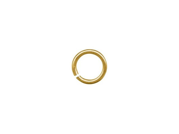 Yellow Plated Jump Ring, Round, 6mm (ounce)
