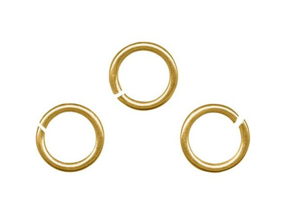 Yellow Plated Jump Ring, Round, 6mm (ounce)