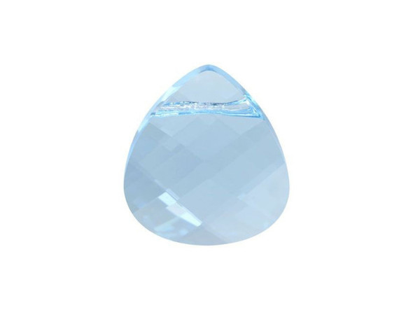 Add elegance to your style with this PRESTIGE Crystal Components flat Briolette pendant. This small pendant takes on a wide teardrop shape. The stringing hole runs horizontally through the tapered top of the pendant, so you can slide it into stringing projects with ease. Use it as a delicate focal point of a sophisticated necklace design. This bold pendant features an icy blue sparkle.Sold in increments of 3