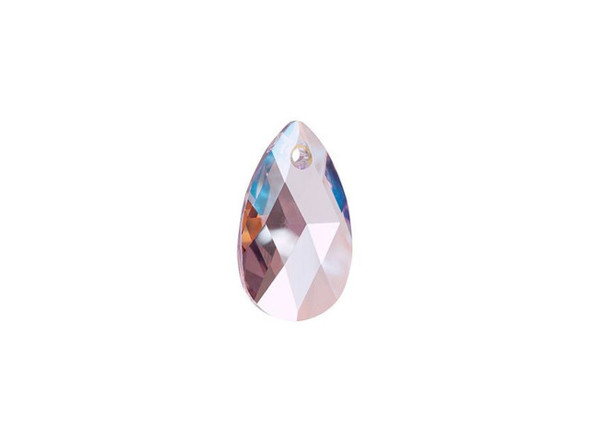 It's easy to showcase sparkle in your style with this PRESTIGE Crystal Components pendant. This lovely pendant features a simple pear shape and is covered in precise-cut facets that sparkle brilliantly. The teardrop-like shape will add sophistication to any necklace design and the Austrian crystal will glitter like no other. Use it with a bail to ensure your pendant hangs straight and even. The shimmer effect is a special coating specifically designed to capture movement. This effect adds brilliance, color vibrancy, and unique light refraction. Use this versatile pendant in necklaces and earrings.