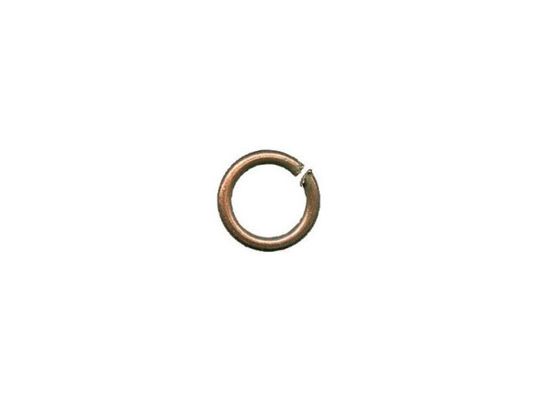 Antiqued Copper Plated Jump Ring, Round, 6mm (ounce)