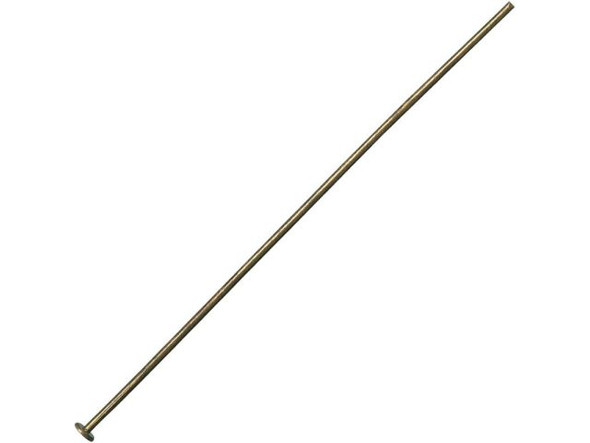 Antiqued Brass Plated Head Pin, 2", Standard (ounce)