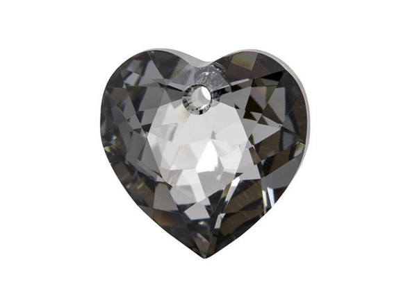 Add a modern and romantic symbol to your style with this PRESTIGE Crystal Components Heart Cut pendant. This pendant will promote a sense of everyday passion in your jewelry projects, making each design enduring and iconic. The beautiful crystal pendant sparkles at every angle. Showcase this bold pendant in sophisticated necklace designs. This crystal features a dark, gleaming color shot through with silver streaks.