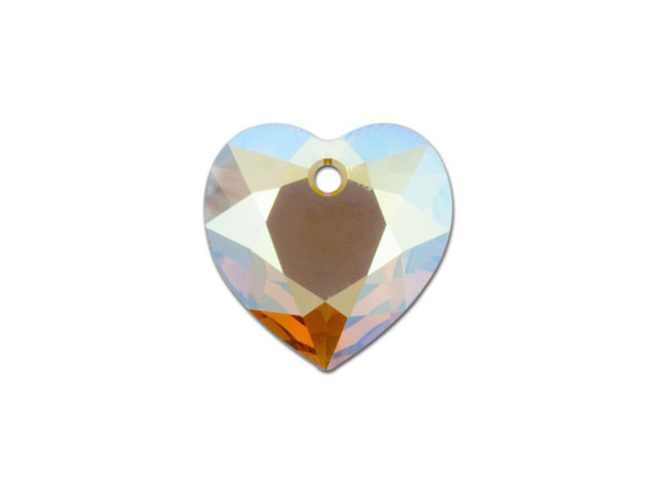 Add a modern and romantic symbol to your style with this PRESTIGE Crystal Components Heart Cut pendant. This pendant will promote a sense of everyday passion in your jewelry projects, making each design enduring and iconic. The beautiful crystal pendant sparkles at every angle. Showcase this bold pendant in sophisticated necklace designs. The Shimmer effect is inspired by the glittering AB finish. It's a soft and elegant effect that radiates multiple shades of a single color. It offers more brilliance, color vibrancy, and light refraction to accentuate every movement of the crystal.