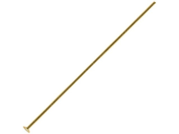 Yellow Plated Head Pin, 1-1/2", Thin (Pack)