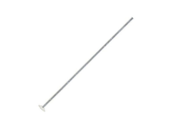 Silver Plated Head Pin, 7/8", Thin (Pack)