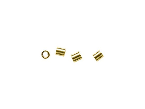 14kt Gold-Filled Crimp Tube, 2x2mm, "Size 2" (100 Pieces)