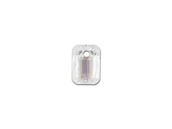 Bring the luxurious style of this PRESTIGE Crystal Components 9mm emerald cut pendant into your designs. This pendant is inspired by the traditional "Emerald" diamond cut, a rectangular shape that stands the test of time. Combining regal style with modern confidence, this pendant will stand out in your jewelry designs. Let it add elegance to your projects. This pendant features a hole with smooth, rounded edges making it easy to add to any design. The Shimmer effect is inspired by the glittering AB finish. It's a soft and elegant effect that radiates multiple shades of a single color. It offers more brilliance, color vibrancy, and light refraction to accentuate every movement of the crystal.Sold in increments of 3