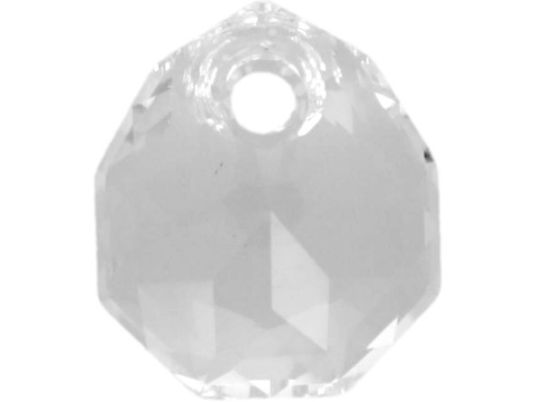 Let your designs shine with this PRESTIGE Crystal Components 6436 Majestic Pendant. This pendant features a wide teardrop-like shape with angular facets. These facets catch the light and make this pendant really sparkle. There is a stringing hole at the top of the pendant, so it is easy to add it to your designs. This pendant features a Crystal color.