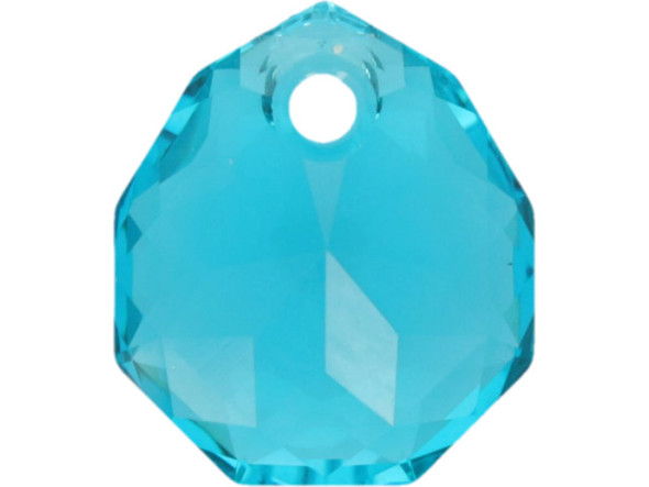 Let your designs shine with this PRESTIGE Crystal Components 6436 Majestic Pendant. This pendant features a wide teardrop-like shape with angular facets. These facets catch the light and make this pendant really sparkle. There is a stringing hole at the top of the pendant, so it is easy to add it to your designs. This pendant features a Blue Zircon color.