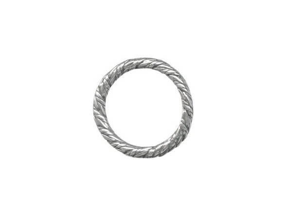 Sterling Silver Jewelry Link, Round, Twisted (Each)
