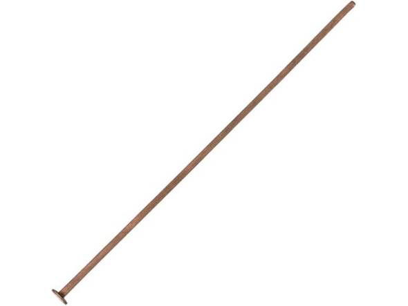 Antiqued Copper Plated Head Pin, 1-1/2", Thin (ounce)