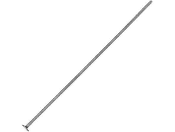 Antiqued Pewter Plated Head Pin, 1-1/2", Thin (Pack)