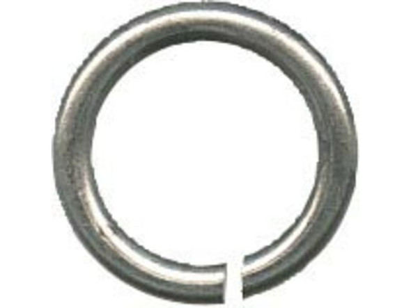 Antiqued Pewter Plated Jump Ring, Round, 6mm (Pack)