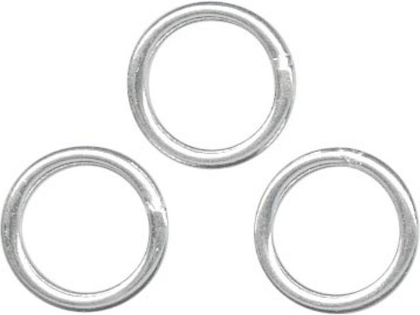 Sterling Silver Jump Ring, Round, Soldered - 6mm, 20.5-gauge (10 Pieces)