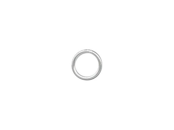 Sterling Silver Jump Ring, Round, Soldered - 6mm, 20.5-gauge (10 Pieces)