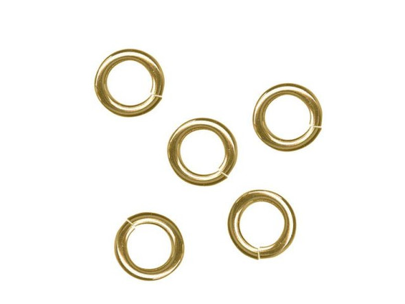 Gold-Filled Jump Ring, Round - 6mm, 18-gauge (100 Pieces)