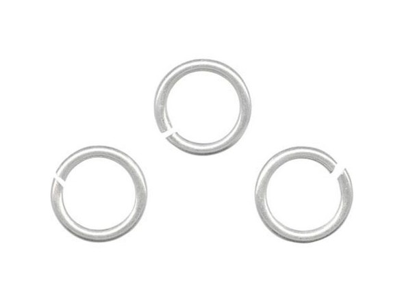 Silver Plated Jump Ring, Round, 6mm (ounce)