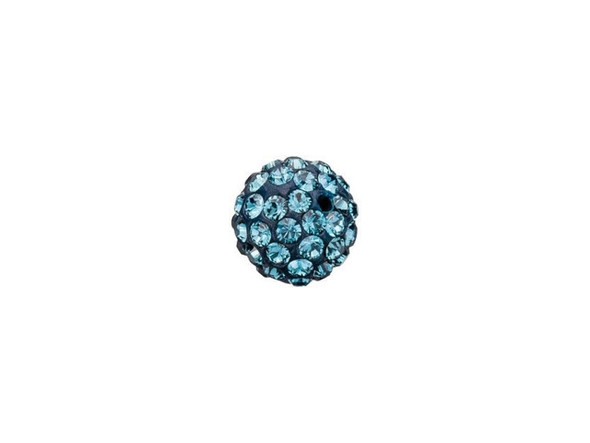 Add all-over sparkle to your designs with the PRESTIGE Crystal Components 86001 6mm pave ball bead in Montana Sapphire. For all over sparkle, you can't go wrong with PRESTIGE Crystal Components's pave ball. This bead is made from epoxy clay and Chatons cover the surface, for spherical shimmer you can add to any look. The combination of matte style and stunning shine is daring and confident. The berry shape will create a playful expression in designs. This bead features dusky blue crystals covering the surface and a versatile size.