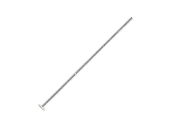 White Plated Head Pin, 7/8", Thin (Pack)