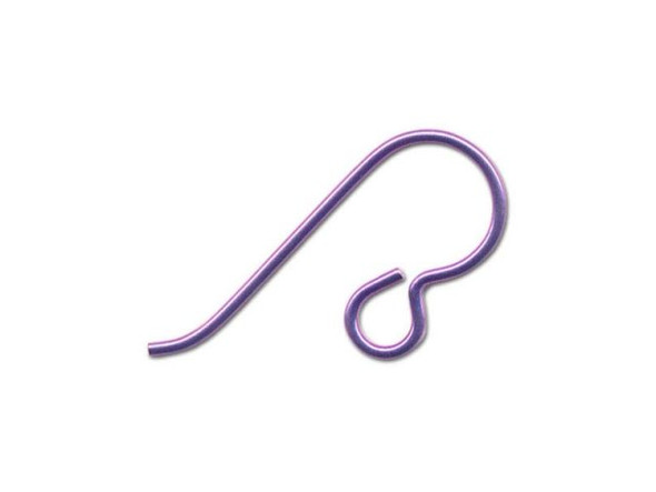 Purple Niobium French Hook Earring Wires (pair)