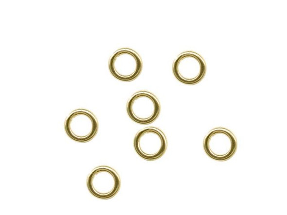 12kt Gold-Filled Jump Ring, Round, Soldered, Gold-filled (100 Pieces)