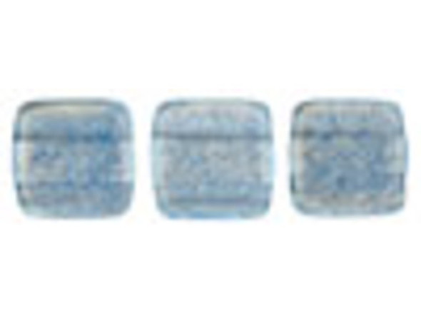 CzechMates Glass 6mm Halo Shadows Two-Hole Tile Bead Strand