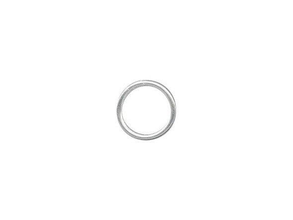 Sterling Silver Jump Ring, Round, Soldered - 7mm, 20.5-gauge (10 Pieces)