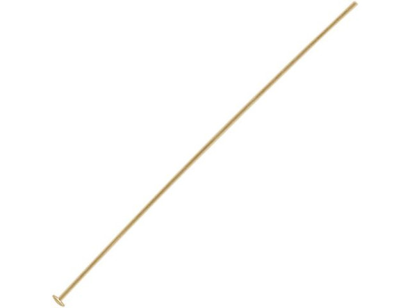 12kt Gold-Filled Head Pin, 2", Gold-filled, 0.025" Diameter (10 Pieces)