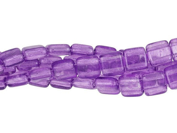 CzechMates Glass 6mm ColorTrends Transparent Bodacious Two-Hole Tile Bead Strand