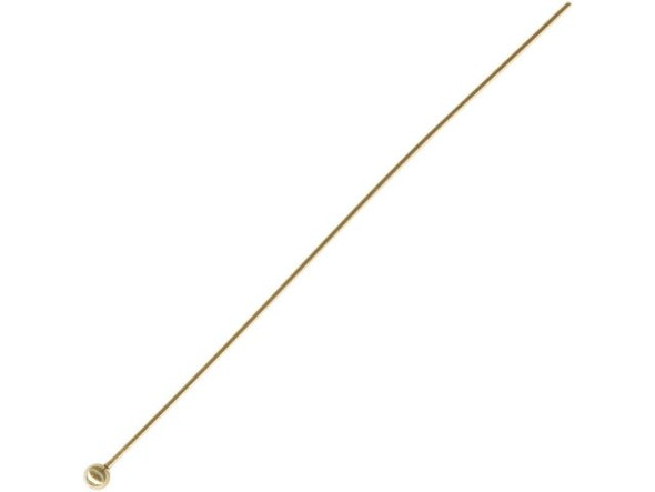 14kt Gold-Filled Ball End Head Pin, 2" (10 Pieces)