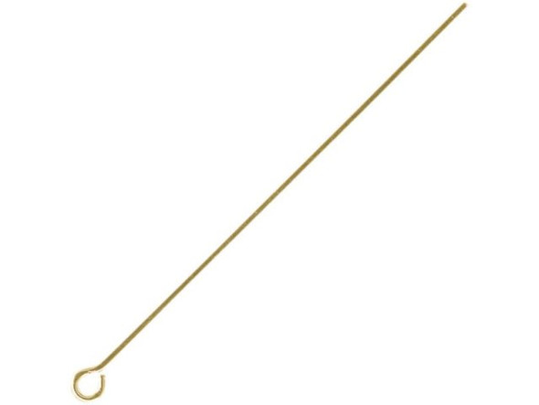 12kt Gold-Filled Eye Pin, 1-1/2", Gold Filled, 0.025" Diameter (10 Pieces)