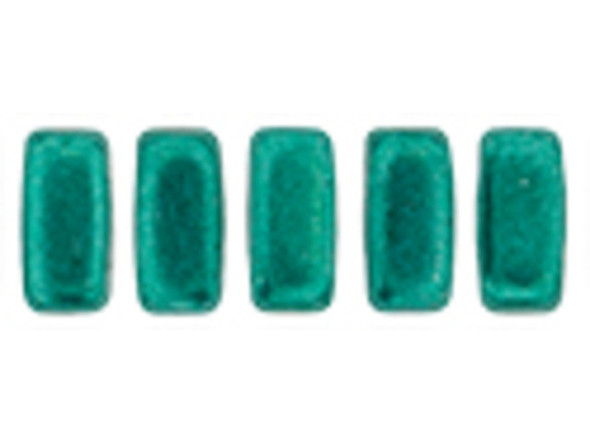 CzechMates Glass 3 x 6mm ColorTrends Saturated Metallic Arcadia 2-Hole Brick Bead Strand