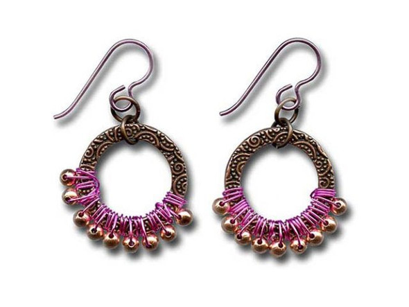 34-063-04 Pink Niobium French Hook Earring Wires - Rings & Things