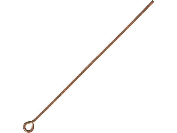 Antiqued Copper Plated Eye Pin, 2", Standard (ounce)