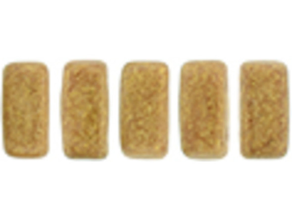 CzechMates Glass 3 x 6mm Pacifica Macadamia 2-Hole Brick Bead Strand