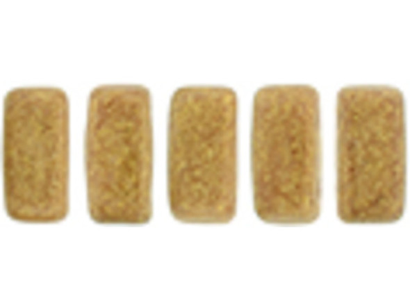 Whether creating stringing projects, bead embroidery, or something else, you'll love these CzechMates Brick Beads. These small, rectangular beads feature two stringing holes, allowing you to add them to multi-strand designs. They look great between strands of seed beads and other two-hole beads. Add these beads to seed bead embroidery projects for added fun. They make a wonderful complement to other CzechMates beads. They feature a sophisticated nutty gold color. 