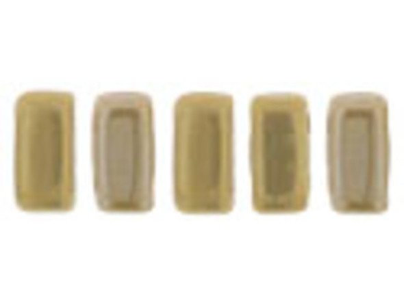 Whether creating stringing projects, bead embroidery, or something else, you'll love these CzechMates Brick Beads. These small, rectangular beads feature two stringing holes, allowing you to add them to multi-strand designs. They look great between strands of seed beads and other two-hole beads. Add these beads to seed bead embroidery projects for added fun. They make a wonderful complement to other CzechMates beads. These beads display a gleaming beige color. 