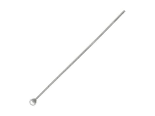 Argentium Sterling Silver Ball End Head Pin, 1" (10 Pieces)