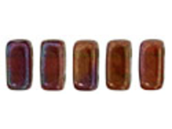 Whether creating stringing projects, bead embroidery, or something else, you'll love these CzechMates Brick Beads. These small, rectangular beads feature two stringing holes, allowing you to add them to multi-strand designs. They look great between strands of seed beads and other two-hole beads. Add these beads to seed bead embroidery projects for added fun. They make a wonderful complement to other CzechMates beads. These beads feature a unique shine full of brass, purple, and rich red tones. 