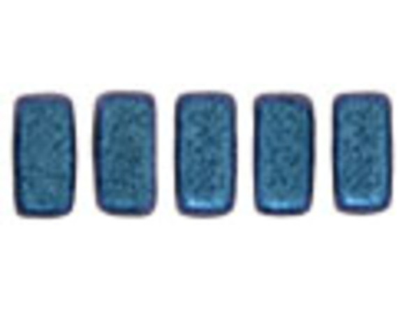 CzechMates Glass, 2-Hole Rectangle Brick Beads 6x3mm, Indigo Orchid Polychrome