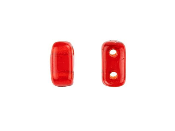 Whether creating stringing projects, bead embroidery, or something else, you'll love these CzechMates Brick Beads. These small, rectangular beads feature two stringing holes, allowing you to add them to multi-strand designs. They look great between strands of seed beads and other two-hole beads. Add these beads to seed bead embroidery projects for added fun. They make a wonderful complement to other CzechMates beads. These beads feature ruby red color. 