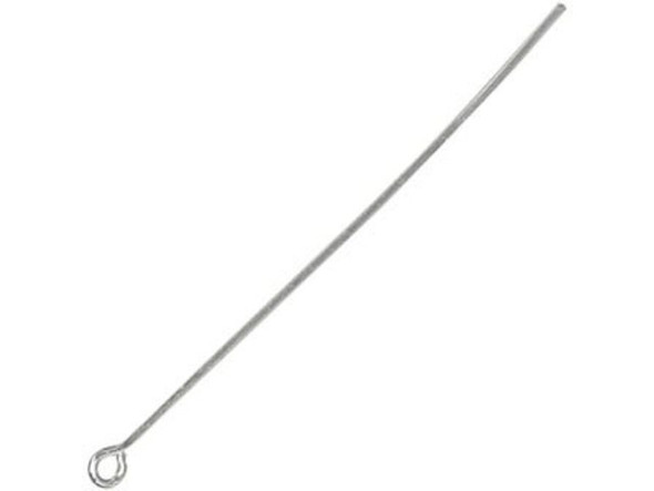 White Plated Eye Pin, 1-1/2", Thin (Pack)