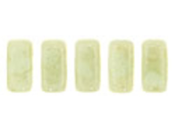 Whether creating stringing projects, bead embroidery, or something else, you'll love these CzechMates Brick Beads. These small, rectangular beads feature two stringing holes, allowing you to add them to multi-strand designs. They look great between strands of seed beads and other two-hole beads. Add these beads to seed bead embroidery projects for added fun. They make a wonderful complement to other CzechMates beads. These beads feature light green color with a brilliant shine. 