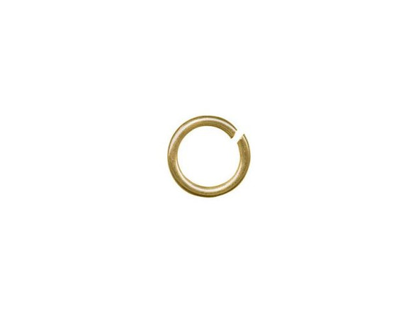Raw Brass Jump Ring, Round, 6mm (Pack)