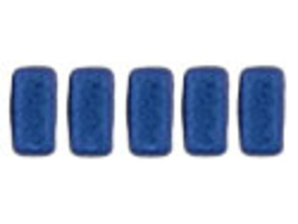 Whether creating stringing projects, bead embroidery, or something else, you'll love these CzechMates Brick Beads. These small, rectangular beads feature two stringing holes, allowing you to add them to multi-strand designs. They look great between strands of seed beads and other two-hole beads. Add these beads to seed bead embroidery projects for added fun. They make a wonderful complement to other CzechMates beads. They feature midnight blue color with a soft metallic sheen. 