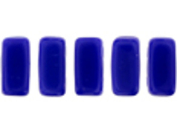 CzechMates Glass 3 x 6mm Indigo 2-Hole Brick Bead Strand