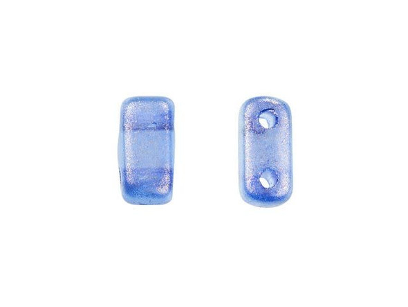 CzechMates Glass 3 x 6mm Halo Ultramarine 2-Hole Brick Bead Strand