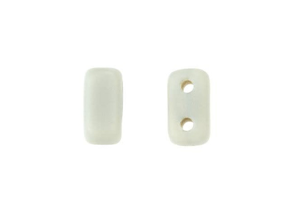 Whether creating stringing projects, bead embroidery, or something else, you'll love these CzechMates Brick Beads. These small, rectangular beads feature two stringing holes, allowing you to add them to multi-strand designs. They look great between strands of seed beads and other two-hole beads. Add these beads to seed bead embroidery projects for added fun. They make a wonderful complement to other CzechMates beads. They feature soft ash gray color with a muted matte appearance. 