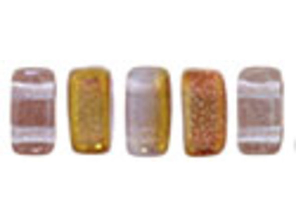 Whether creating stringing projects, bead embroidery, or something else, you'll love these CzechMates Brick Beads. These small, rectangular beads feature two stringing holes, allowing you to add them to multi-strand designs. They look great between strands of seed beads and other two-hole beads. Add these beads to seed bead embroidery projects for added fun. They make a wonderful complement to other CzechMates beads. These beads feature pale blue color accented with a lustrous blush color. The blue color changes to pink in natural lighting. 